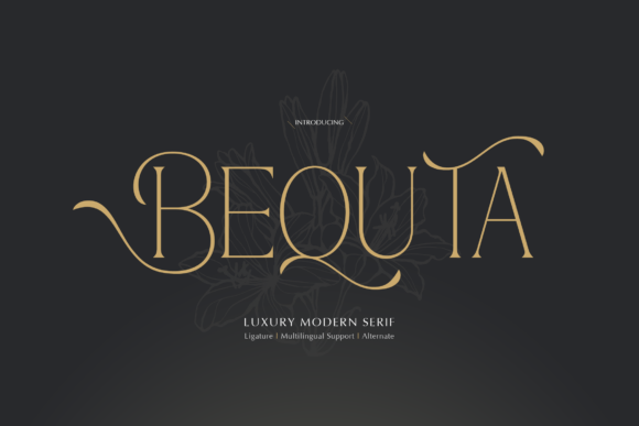 Bequta: A Modern Serif Font for Sophisticated Branding