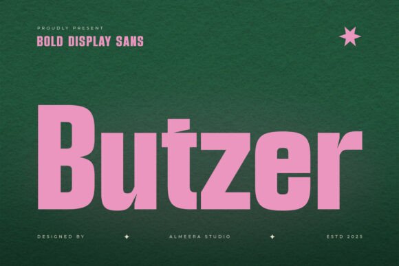 Butzer: A Bold Display Font for Modern Web Design