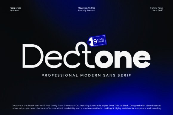 Dectone: A Modern Sans Serif Font for Polished Branding