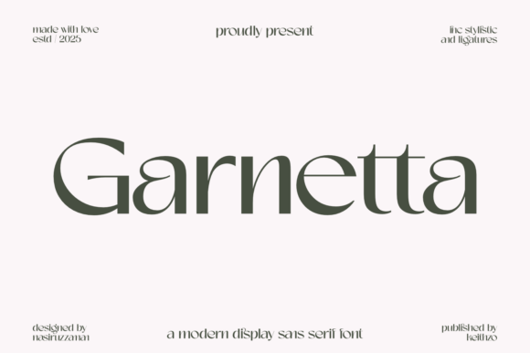 Garnetta Sans Serif Font for Web Design