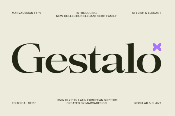 Gestalo Serif Font for Handmade Creations