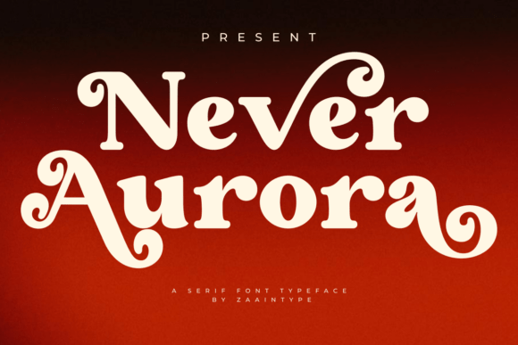 Neveraurora Regular: A Bold Serif Font for Editorial Design