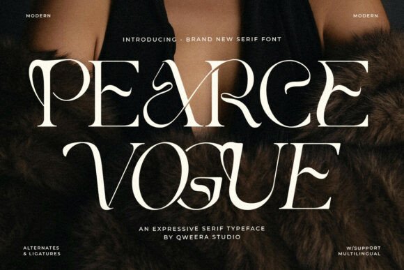 Pearce Vogue – A Luxurious Serif Font for Branding