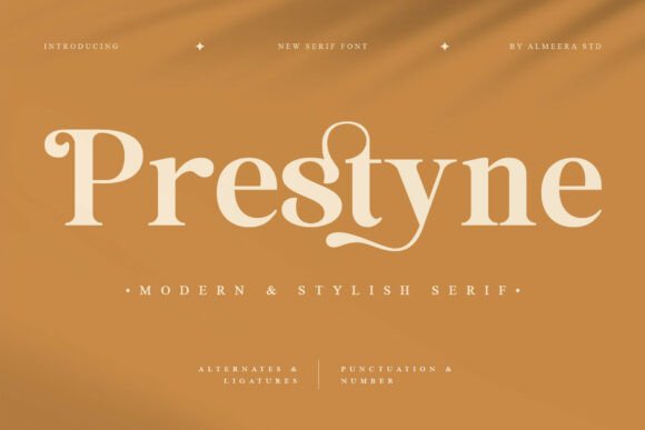 Prestyne Serif Font for Editorial Design