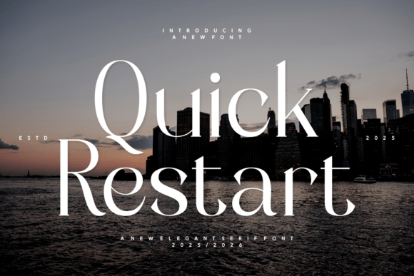 Quick Restart: A Serif Font That Elevates Your Editorial Design