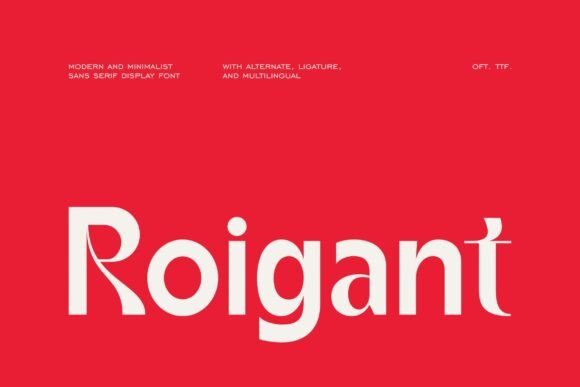 Roigant: A Modern Sans Serif for Bold Branding