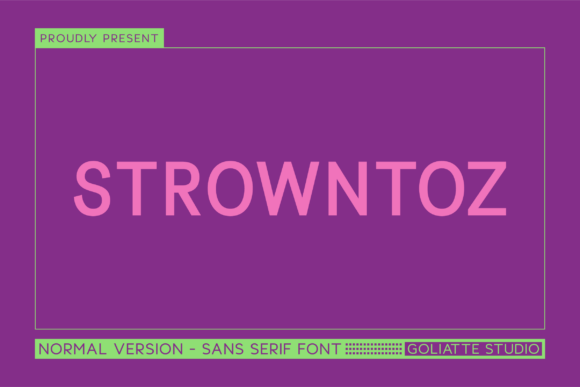 Strowntoz: A Sleek Sans Serif for Modern Branding